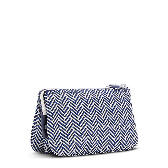 Bolsas Kipling Creativity Large Printed Pouch Azules Blancos | MX 2093AH